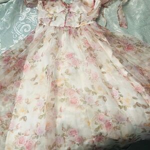 Floral Pink Kids Dress